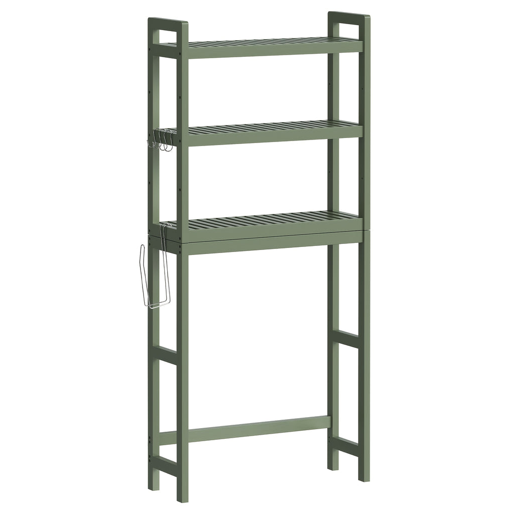 Three-Level Shelf Unit for Above The Toilet - Bathroom Organizer That Resists Rust with Adjustable Shelves | Space-Efficient Storage for Towels, Toilet Paper, And Tissues, Vertical Display for Toiletries & Convenient Access