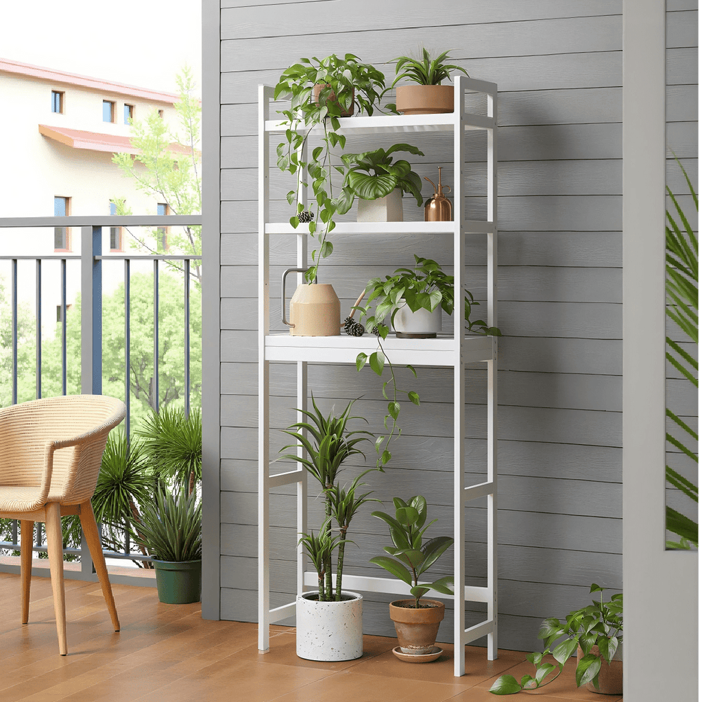 Three-Level Shelf Unit for Above The Toilet - Bathroom Organizer That Resists Rust with Adjustable Shelves | Space-Efficient Storage for Towels, Toilet Paper, And Tissues, Vertical Display for Toiletries & Convenient Access