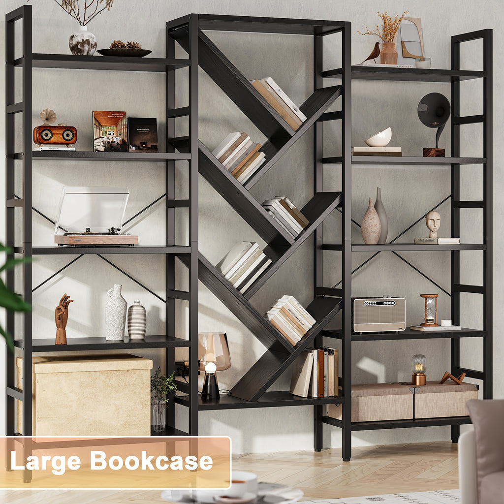 A Spacious Wooden Bookcase Measuring 70.9\