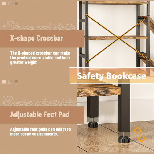 A Spacious Wooden Bookcase Measuring 70.9\
