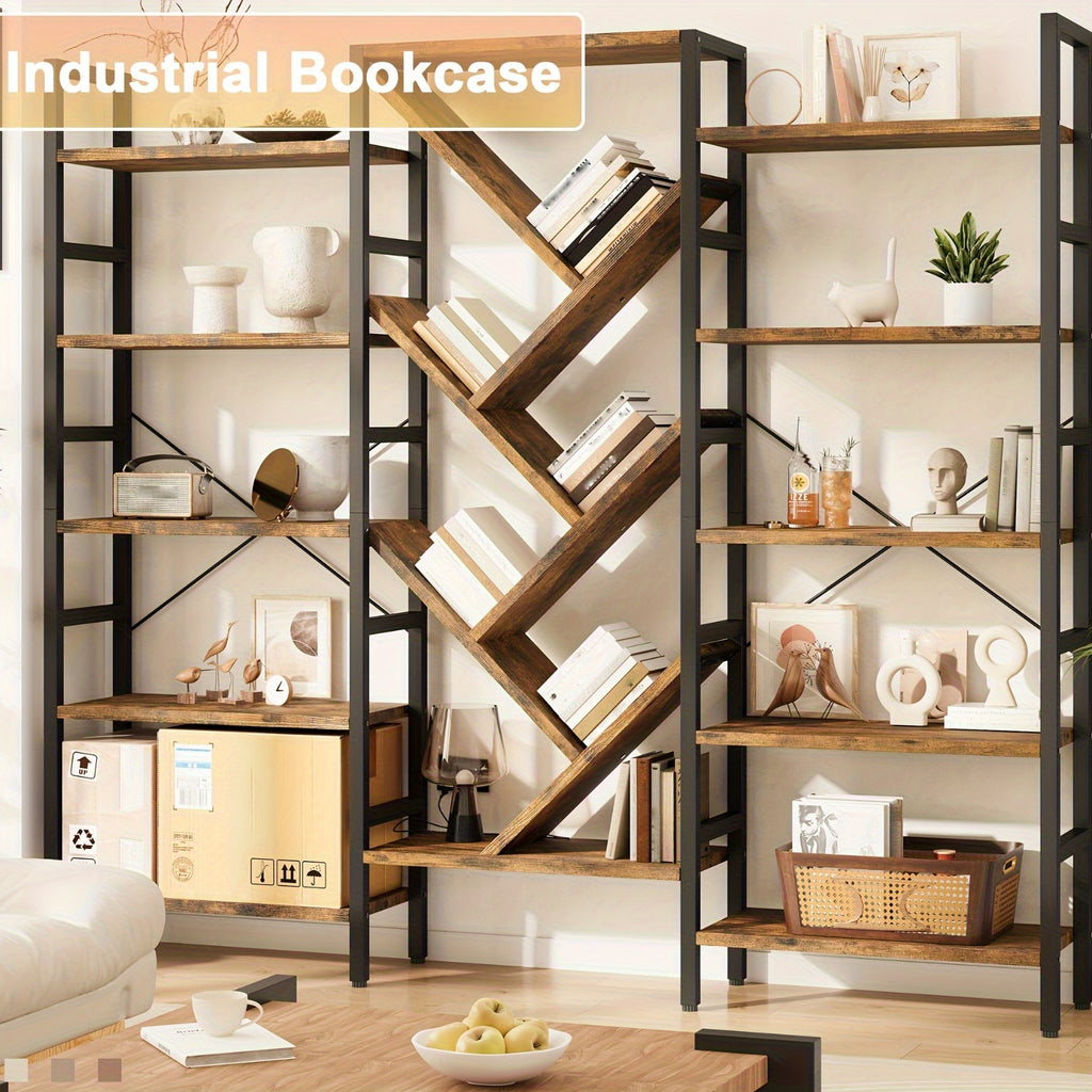 A Spacious Wooden Bookcase Measuring 70.9\